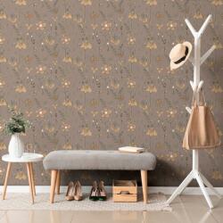 Dovido Tapet flori de luncă în design maro - 49x1000