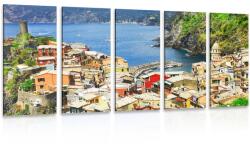 Dovido Tablou 5-piese coasta Italiei - 150x75