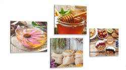 Dovido Set tablouri natura moartă pentru bucătărie - 4x 60x60