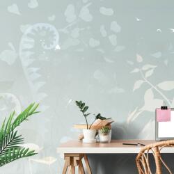 Dovido Tapet natura moartă abstractă cu plante în albastru-gri - 490x330