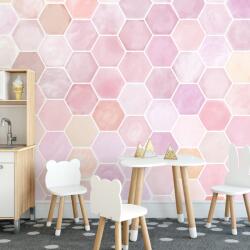 Dovido Tapet autoadeziv model hexagonal roz - 441x297