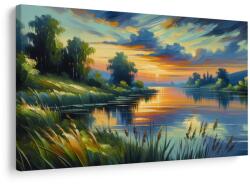 Dovido Tablou apus de soare la lac - 120x80