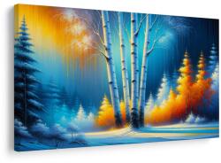 Dovido Tablou peisaj de iarnă cu copaci colorați - 40x30