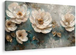 Dovido Tablou eleganță florală în auriu - 30x20
