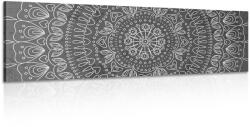 Dovido Tablou Mandala desenată manual în design alb-negru - 90x30