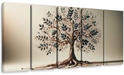 Dovido Tablou 5-piese arborele vieții decorativ cu ornamente - 150x75
