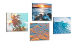 Dovido Set tablouri peisaj feeric marin - 4x 60x60