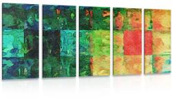 Dovido Tablou 5-piese artă colorată - 150x75