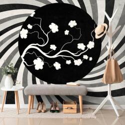 Dovido Tapet fundalul asiatic grunge în alb-negru - 245x165