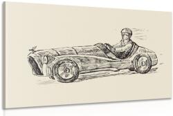 Dovido Tablou mașină de curse în design retro - 30x20
