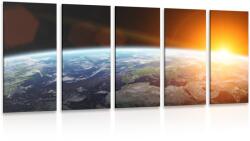 Dovido Tablou 5-piese vedere la planetă din univers - 100x50