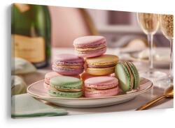 Dovido Tablou macarons pastel pe farfurie - 150x100