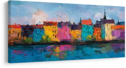 Dovido Tablou arhitectură urbană colorată - 100x50