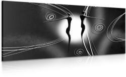 Dovido Tablou iubire etno în design alb-negru - 80x40