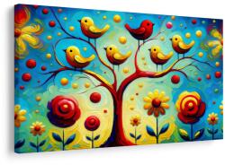 Dovido Tablou arborele vieții cu păsărele - 90x60