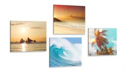 Dovido Set tablouri viață la mare - 4x 60x60