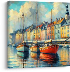 Dovido Tablou liniștea după-amiezii în port - 30x30