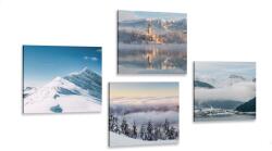 Dovido Set tablouri munți înzăpeziți - 4x 60x60