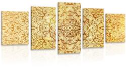 Dovido Tablou 5-piese Mandala etnică de aur - 200x100