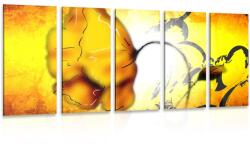 Dovido Tablou 5-piese floare etno - 200x100