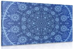 Dovido Tablou Mandala ornamentală cu dantelă în culoarea albastră - 150x100