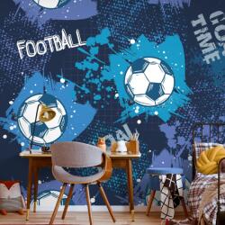 Dovido Tapet autoadeziv minge de fotbal în albastru - 245x270
