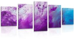 Dovido Tablou 5-piese abstractizare magică violetă - 100x50