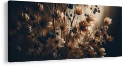 Dovido Tablou flori uscate maro - 120x60