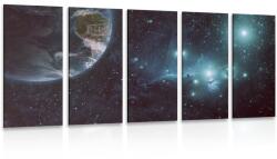 Dovido Tablou 5-piese planeta în universul - 200x100 - dovido - 627,33 RON