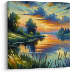 Dovido Tablou seară pitorească lângă apă - 40x40