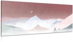 Dovido Tablou lună deasupra munților pastelați - 80x40
