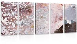 Dovido Tablou 5-piese abstracția în tonuri fine - 150x75