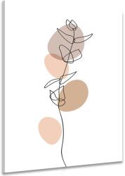 Dovido Tablou frunză minimalistă pe fundal alb No4 - 20x30