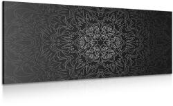 Dovido Tablou Mantala ornamentală în design alb-negru - 60x30