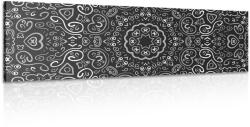 Dovido Tablou Mandala iubirii în design alb-negru - 120x40