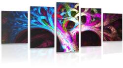 Dovido Tablou 5-piese copac abstract misterios - 100x50