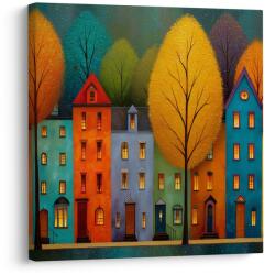 Dovido Tablou stradă de toamnă cu case - 50x50