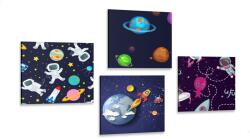 Dovido Set tablouri lumea spațială - 4x 60x60