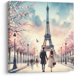 Dovido Tablou romantism pe străzile Parisului - 70x70