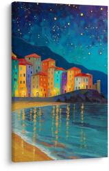 Dovido Tablou strălucirea lunii deasupra orașului - 30x40