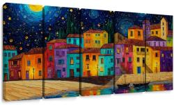 Dovido Tablou 5-piese sat magic de noapte - 150x75