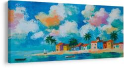 Dovido Tablou paradis tropical cu velier - 100x50