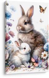 Dovido Tablou iepurași drăgălași printre flori - 40x60