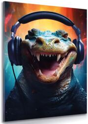 Dovido Tablou aligator cu căști - 80x120