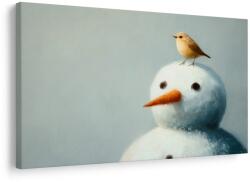 Dovido Tablou om de zăpadă de Crăciun cu pasăre - 120x80