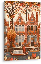 Dovido Tablou case olandeze în timpul toamnei - 20x30