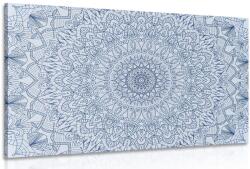Dovido Tablou Mandala decorativă detaliată în culoarea albastră - 120x80