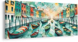 Dovido Tablou canal venețian plin de viață și culoare - 120x60