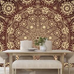 Dovido Tapet autoadeziv Mandala decorativă cu dantelă în vișiniu - 441x297