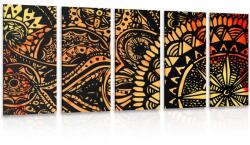 Dovido Tablou 5-piese Mandala în acuarelă - 150x75